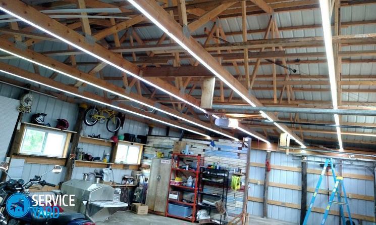 Освещение в гараже своими руками