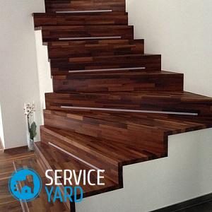 Отделка лестницы ламинатом