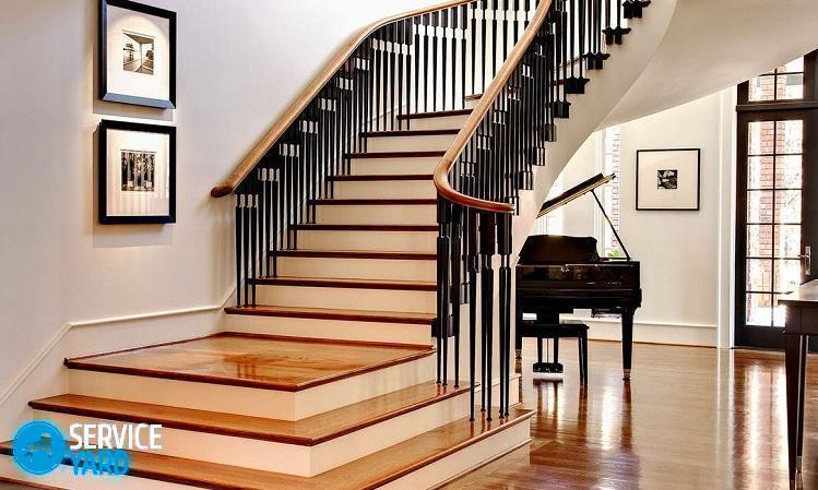Отделка лестницы ламинатом