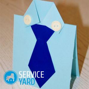 Открытка-рубашка с галстуком своими руками