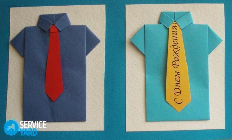 Открытка-рубашка с галстуком своими руками