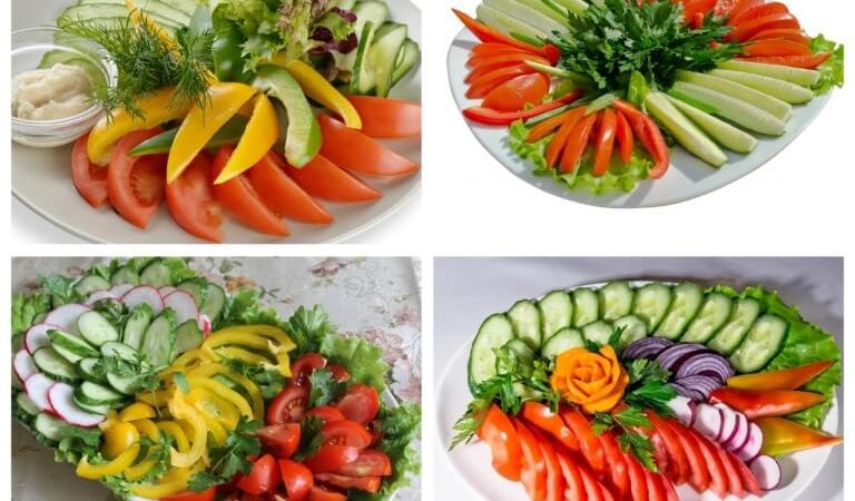 Овочева нарізка – фото оформлення на святковий стіл