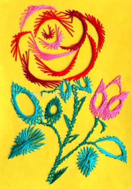 Панно «Троянда» в техніці ізонитка. Схема. Майстер-клас з покроковим фото Панно «Троянда» в техніці ізонитка. Схема. Майстер-клас з покроковим фото