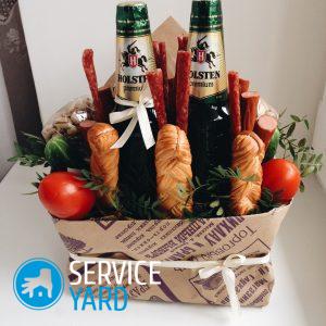 Пивная корзина в подарок мужчине своими руками