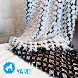 Плед из помпонов своими руками