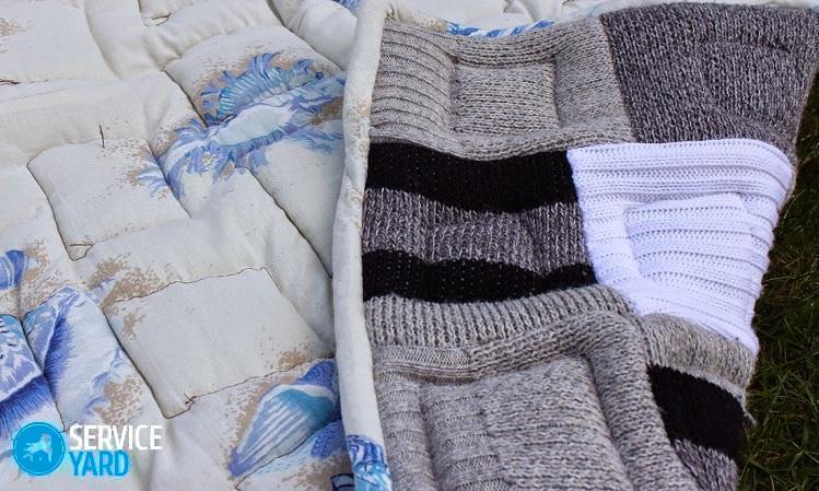 Плед из старых свитеров своими руками