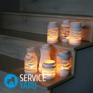 Подсвечник из банки своими руками