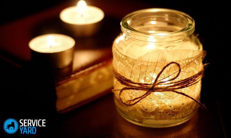 Подсвечник из банки своими руками
