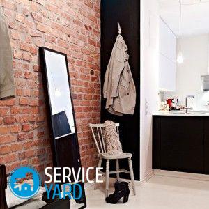 Покраска кирпичной стены в интерьере