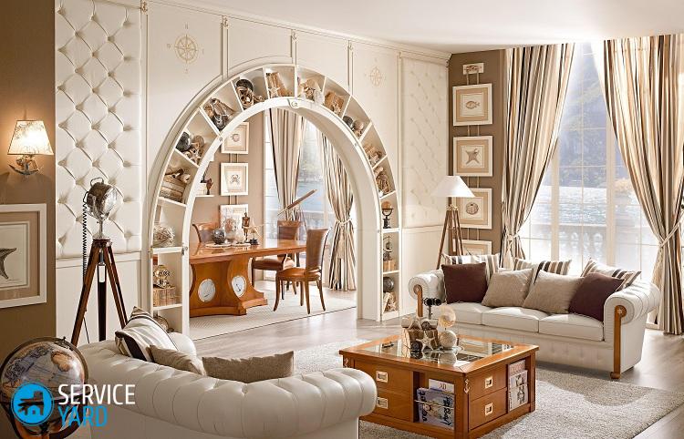 Полки из гипсокартона на стене