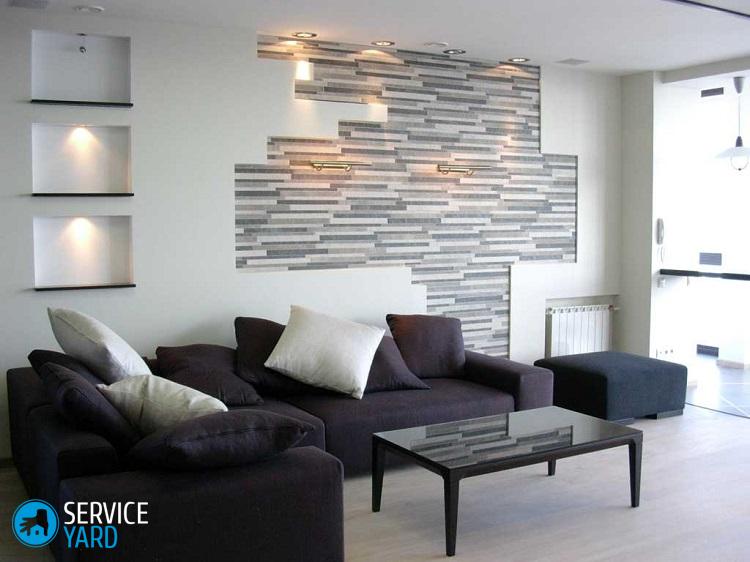 Полки из гипсокартона на стене