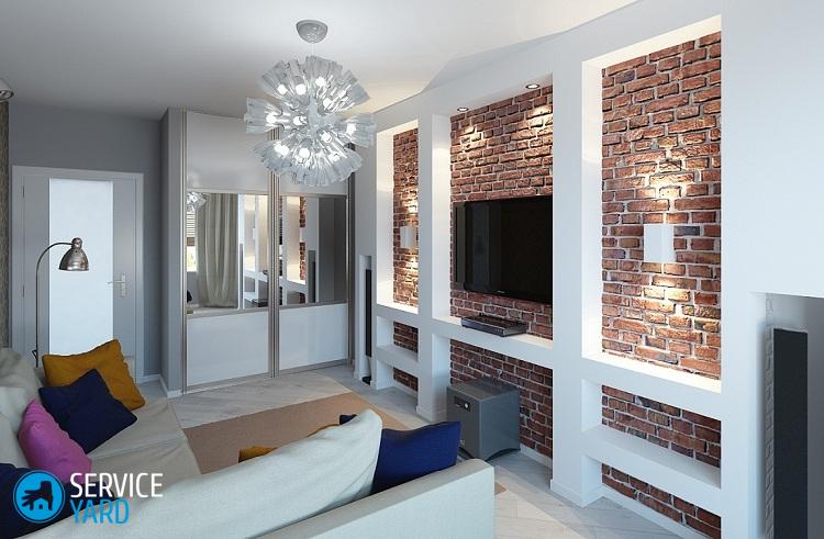 Полки из гипсокартона на стене