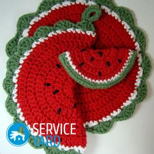 Прихватки для кухни своими руками крючком — схемы