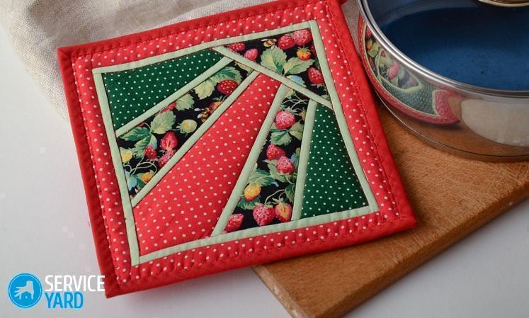 Прихватки из лоскутков своими руками — выкройки