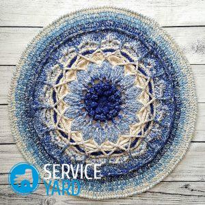 Пушистый коврик своими руками