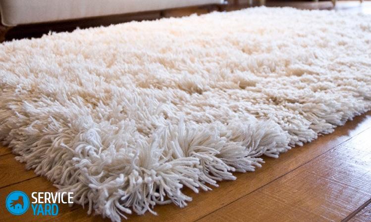 Пушистый коврик своими руками