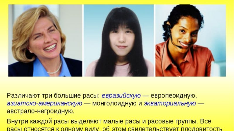 Раси і їхнє походження: європеоїдна, негроидная, монголоїдна, австралоидная, американоидная — характеристика і опис зовнішності кожної раси