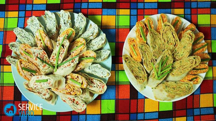 Роллы из лаваша — интересные рецепты