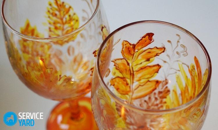 Роспись бокалов своими руками