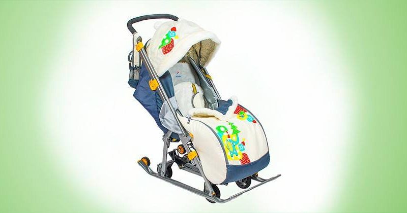 Санки на колесах — як вибрати по конструкції, розміру, матеріалу виготовлення