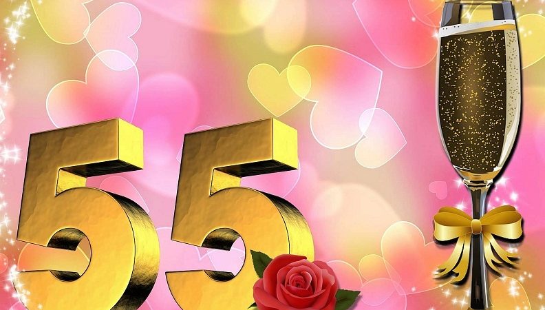 Сценарій на ювілей 55 років для жінки, чоловіки: слова, конкурси, організаційні питання