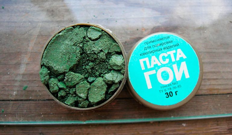 Способы, позволяющие пользоваться пастой ГОИ для полировки изделий