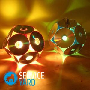 Светильник из дисков своими руками