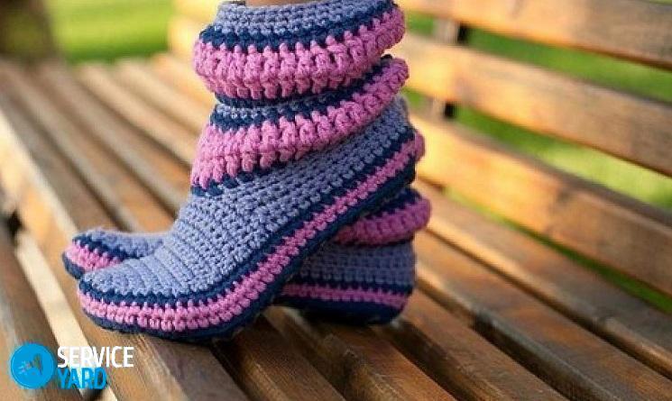 Тапочки крючком на войлочной подошве — схемы и описание, мастер-класс