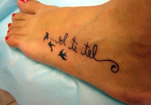 Тату для дівчат на нозі Тату для дівчат на нозі