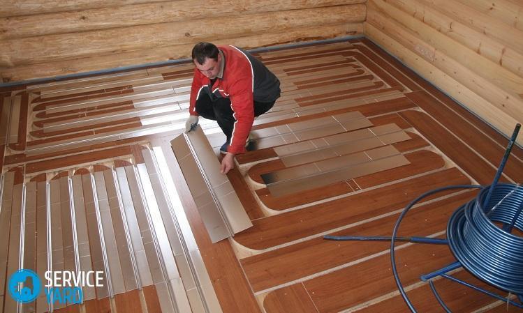 Теплый пол в бане своими руками водяной от печки