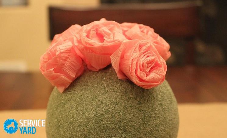 Топиарий из салфеток своими руками