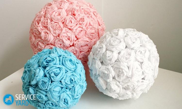 Топиарий из салфеток своими руками