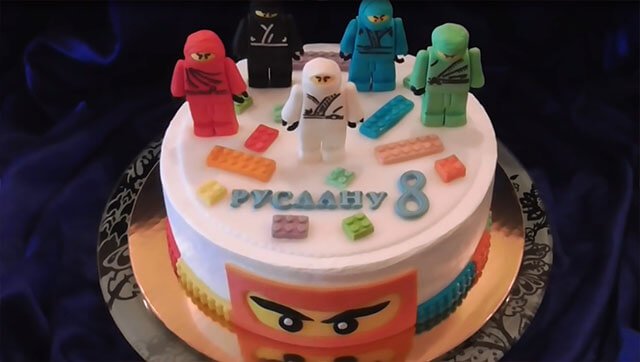 Торт «Лего Ниндзяго» з мастики | Покроковий майстер клас
