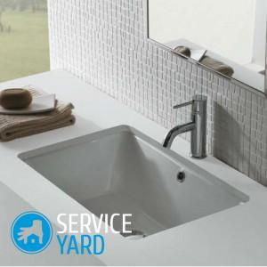 Установка мойки из искусственного камня в столешницу