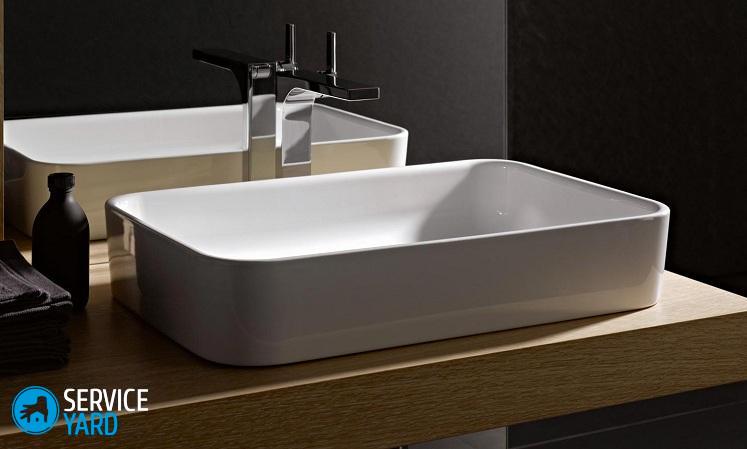 Установка накладной раковины на столешницу