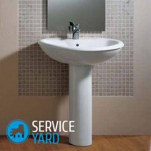 Установка раковины тюльпан