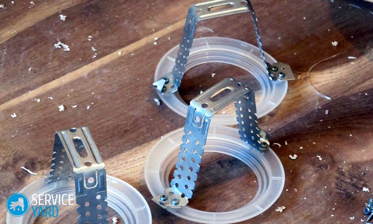 Установка светильников в натяжной потолок