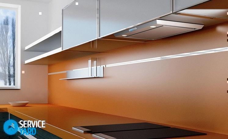 Установка встраиваемой вытяжки