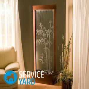 Водопад по стеклу своими руками