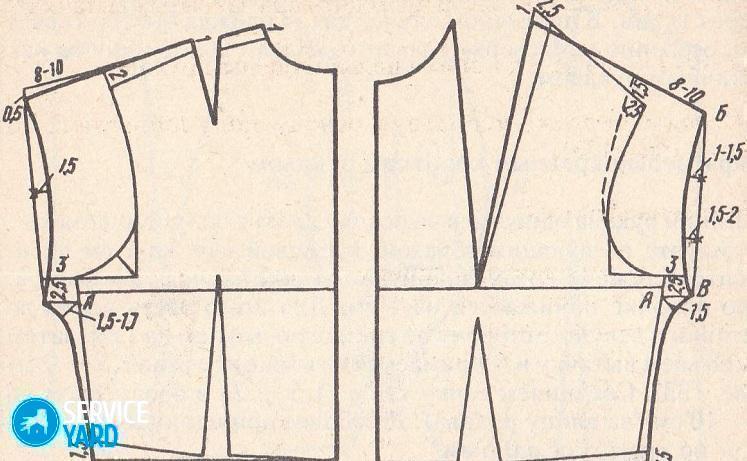 Выкройка блузки с цельнокроеным рукавом
