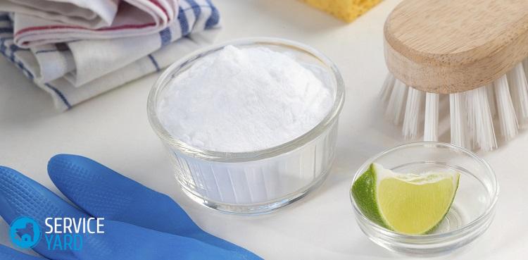 Вывести пятно содой