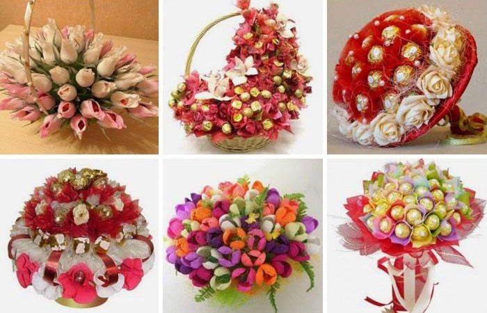 Як зробити букет з цукерок своїми руками