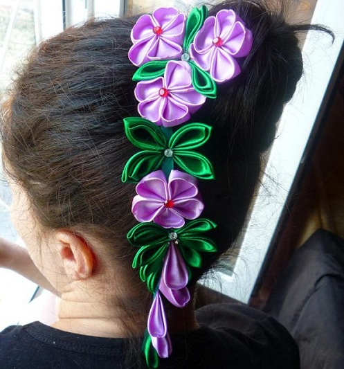 Японська техніка виготовлення квітів із стрічок – канзаші