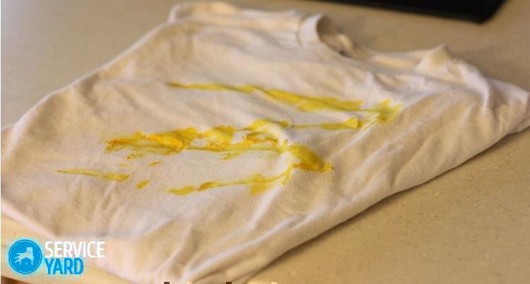 Желтые пятна на белой одежде — как вывести?