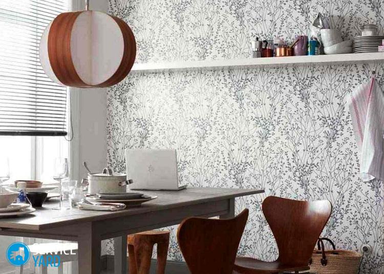Жидкие обои на кухне