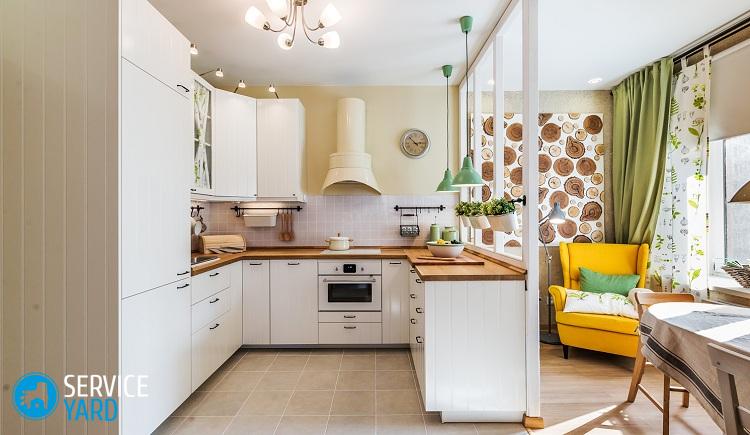 Жидкие обои на кухне