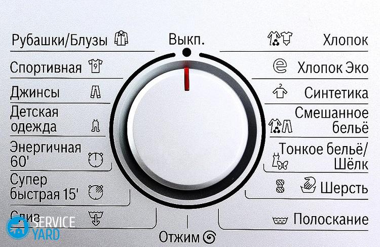 Значки на стиральной машине